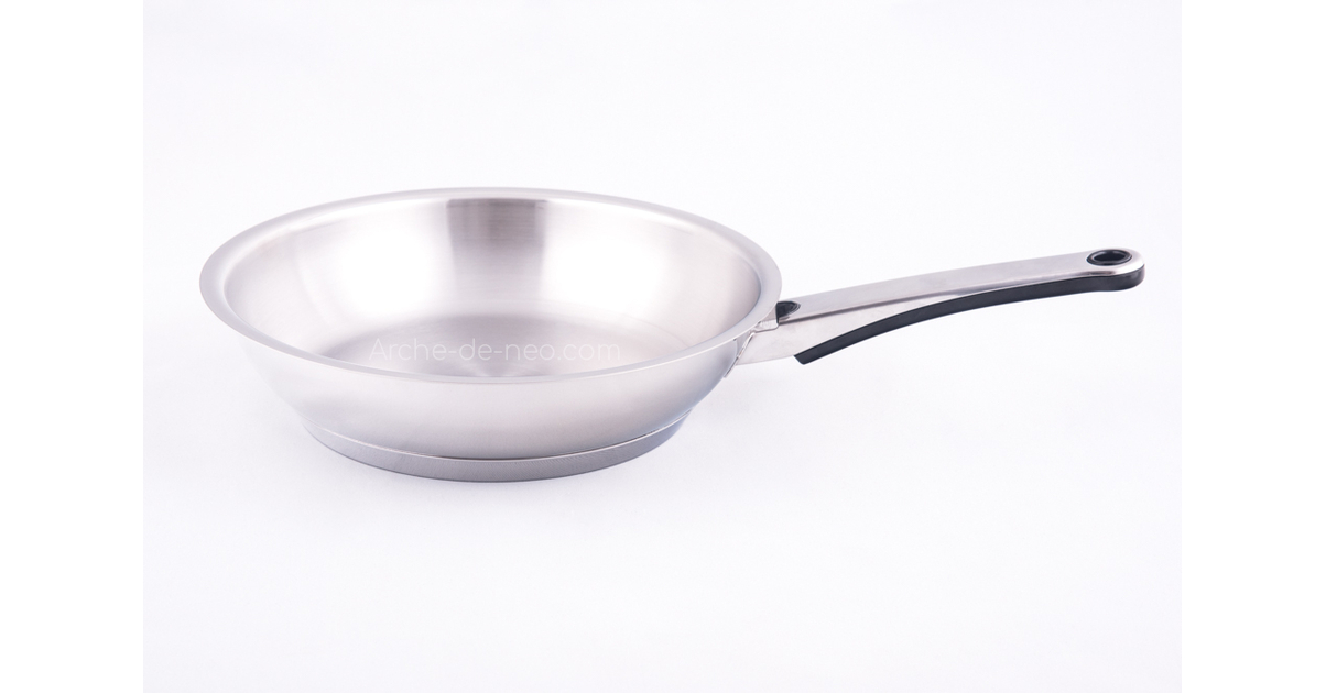 Poêle Inox 18/10 20cm Cuisson Uniforme Tous Feux & Induction